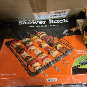 Skewer Rack with Detachable Handle - Black